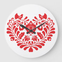 Ornamento folclórico tradicional Reloj