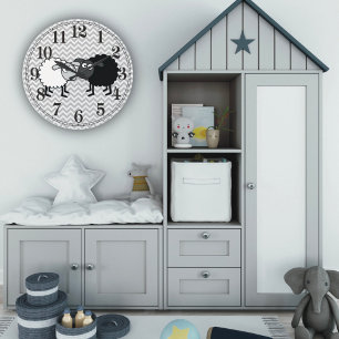 Redondo Grande Oveja negra Oveja blanca Ronda (grande) Reloj de p