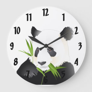 Redondo Grande Panda Bear Gran Reloj