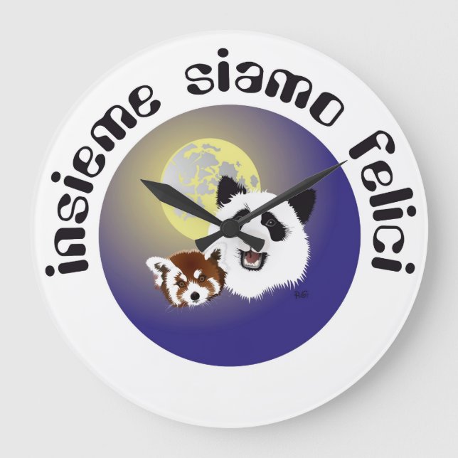 Redondo Grande Panda encuentro reloj (Anverso)