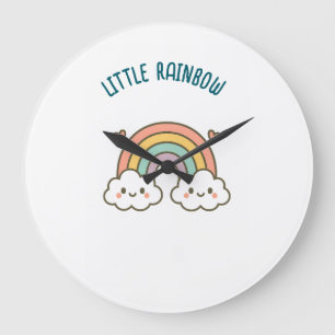 Redondo Grande Pequeño reloj arco iris