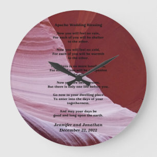 Redondo Grande Personalizado del reloj de la foto del barranco de