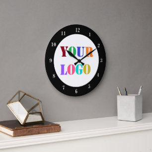 Redondo Grande Plantilla de reloj para negocios de promociones de