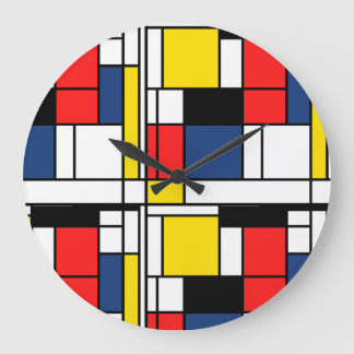 Redondo Grande Ponga este reloj del estilo de Mondrian en su