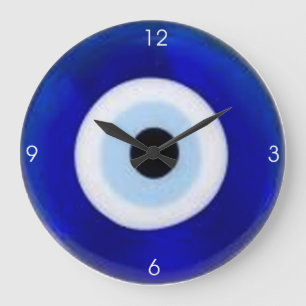 Redondo Grande Rechace el mal de ojo" reloj "
