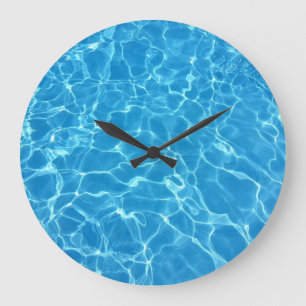 Redondo Grande Reflexiones de agua de burbuja Textura Reloj grand