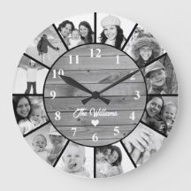 Regalo personalizado de reloj fotográfico familiar