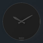 Redondo Grande Regalos Personalizados Para Hombres Reloj De Muro<br><div class="desc">Regalos personalizados para hombres - reloj de pared grande negro con texto de personalizable. Puede crear su propio nombre,  simplemente agregue su nombre o cualquier otro texto. Regalos únicos para hombres por cumpleaños,  Navidades,  Día del Padre o cualquier otro día... </div>