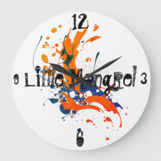 Redondo Grande Relajado Reloj de Mongrel