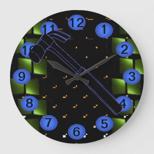 Redondo Grande Reloj 12 del taller del edificio de la