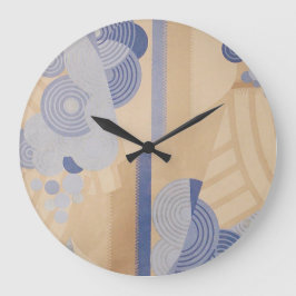 Redondo Grande Reloj abstracto Art Deco