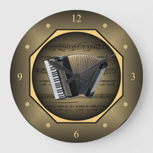 Redondo Grande Reloj ~ acordeón ~ Hoja Música ~ Toscana ~