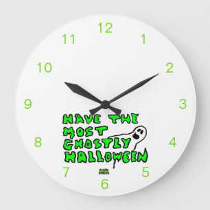 Redondo Grande Reloj acrílico de Halloween