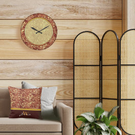 Redondo Grande Reloj amplio Cosmos Woodsy Brown