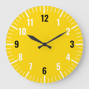 Redondo Grande Reloj Analógico Chic Gold con Números