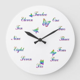 Redondo Grande Reloj arcoiris