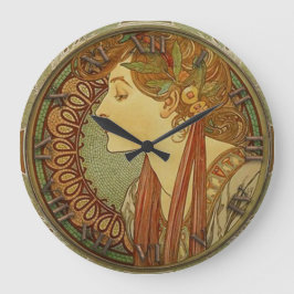 Redondo Grande Reloj Art Nouveau