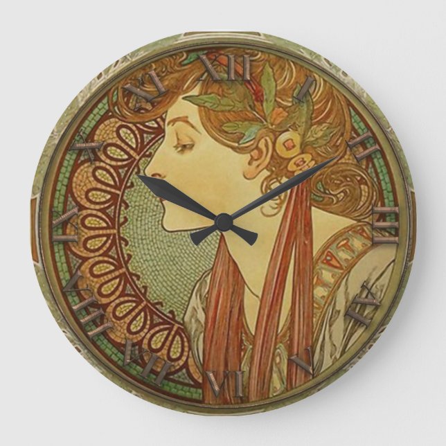 Redondo Grande Reloj Art Nouveau (Anverso)