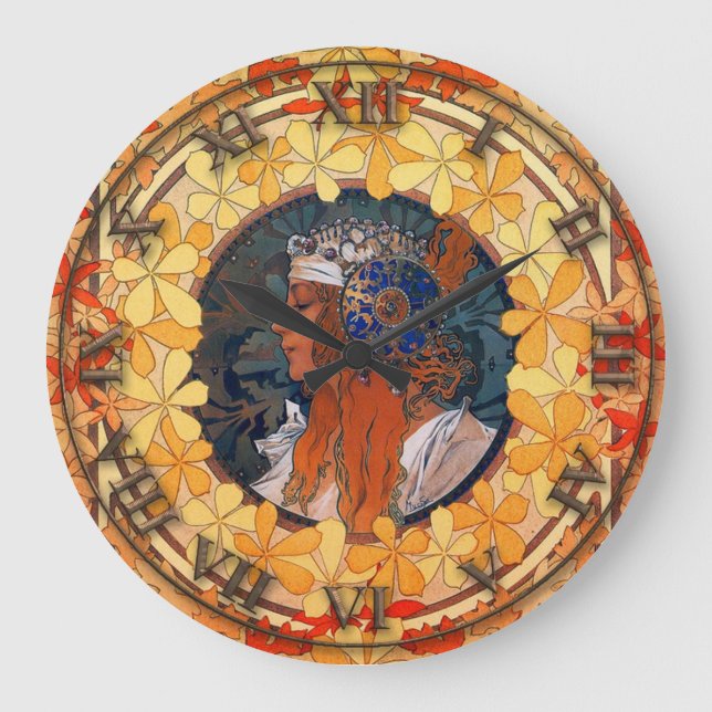 Redondo Grande Reloj Art Nouveau (Anverso)