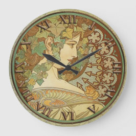 Redondo Grande Reloj Art Nouveau