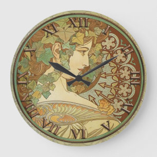 Redondo Grande Reloj Art Nouveau