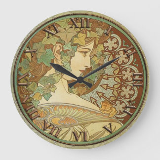 Redondo Grande Reloj Art Nouveau