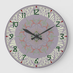 Redondo Grande Reloj artsy del art déco