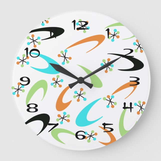 Redondo Grande Reloj atómico de mediados de siglo (Anverso)