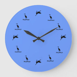 Redondo Grande Reloj - Aves acuáticas