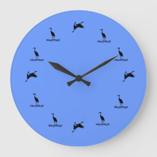 Redondo Grande Reloj - Aves acuáticas