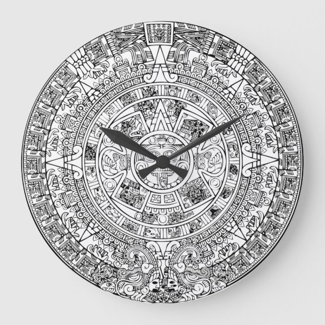 Redondo Grande Reloj azteca del calendario (Anverso)