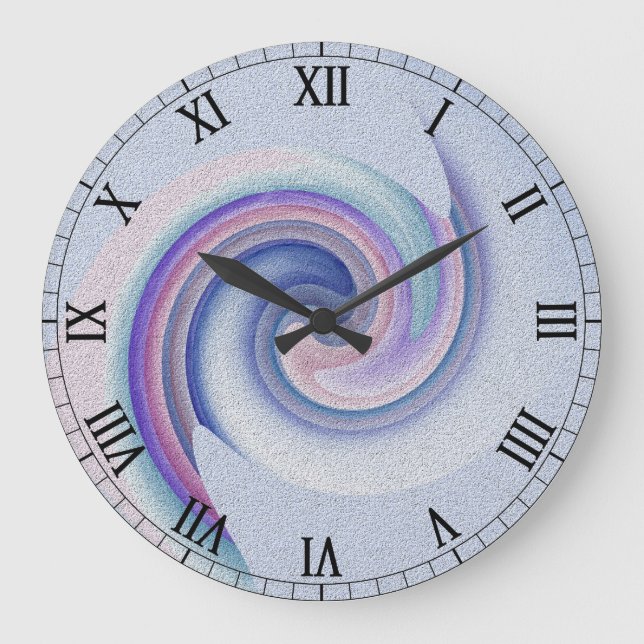 Redondo Grande reloj azul del remolino (Anverso)
