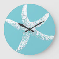 Reloj azul y blanco de las estrellas de mar