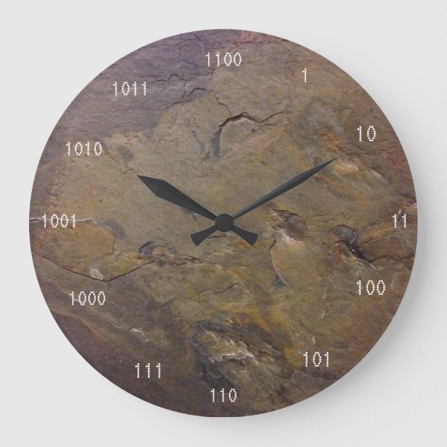 Redondo Grande Reloj binario (Anverso)