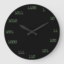 Redondo Grande Reloj binario