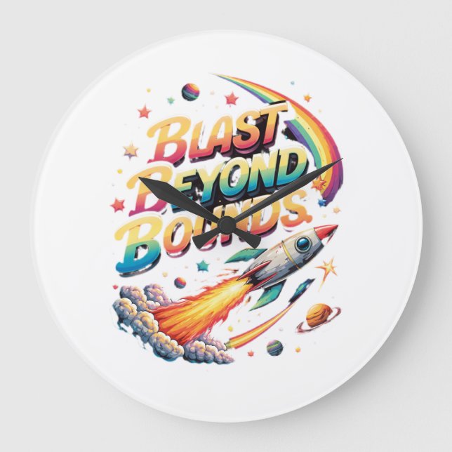 Redondo Grande Reloj BLAST BEYOND Bounds  (Anverso)