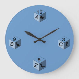 Redondo Grande Reloj - Bloques para bebés - 3 lados