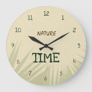Redondo Grande Reloj Botánico Hora Naturaleza