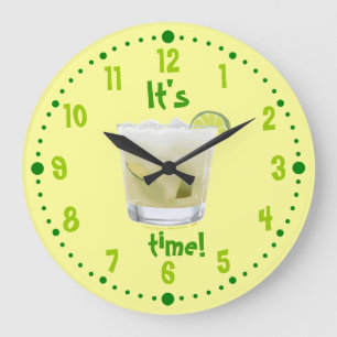 Redondo Grande Reloj brasileño de Coctail del ron de Caipirinha