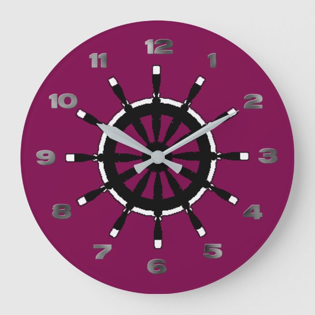 Redondo Grande Reloj - Buque negro (Anverso)