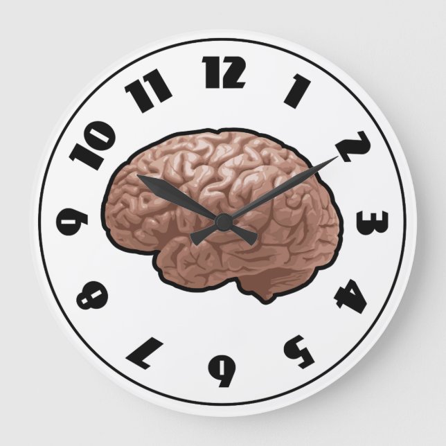 Redondo Grande Reloj cerebral humano (Anverso)