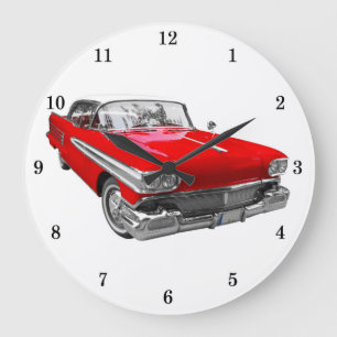 Redondo Grande Reloj clásico de pared del automóvil