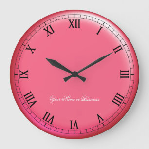 Redondo Grande Reloj clásico dimensional con números romanos