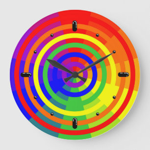 Redondo Grande Reloj Colorido