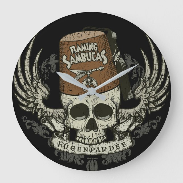 Redondo Grande Reloj con problemas de cráneo (Anverso)