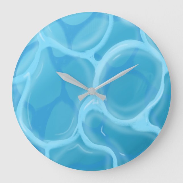 Redondo Grande reloj con tema de lago divertido (Anverso)