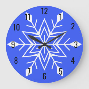 Redondo Grande Reloj Copo de Nieve