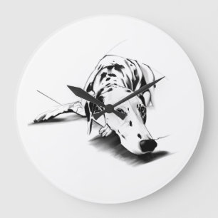 Redondo Grande Reloj dálmata - Arte canino