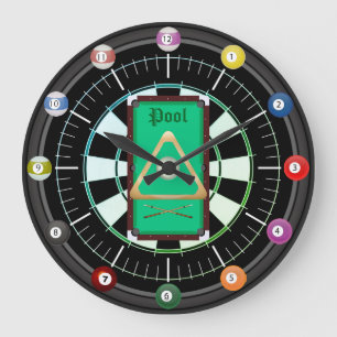 Redondo Grande Reloj de 12 bolas (billares)