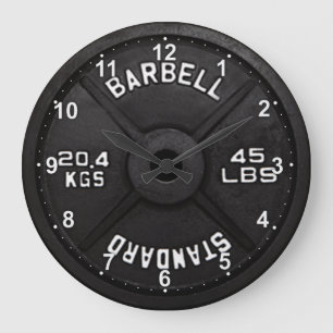 Redondo Grande Reloj de 45 Barbell